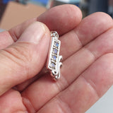 Natural Moonstone Pendant, Sterling Silver Pendant, Long style pendant, 4 Moonstone Pendant, round Moonstones, moonstone necklace
