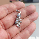 Natural Moonstone Pendant, Sterling Silver Pendant, Long style pendant, 4 Moonstone Pendant, round Moonstones, moonstone necklace