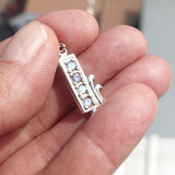 Natural Moonstone Pendant, Sterling Silver Pendant, Long style pendant, 4 Moonstone Pendant, round Moonstones, moonstone necklace
