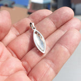 Natural Moonstone Pendant, Sterling Silver Pendant, Marquise pendant, 6 Moonstone Pendant, round Moonstones, moonstone necklace