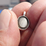 Black Star Sapphire Pendant, Black Sapphire Pendant, Art Pendant, Sterling Silver Pendant, 6 Rays Black Star Sapphire Charm