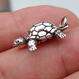 Turtle Silver Pendant Sterling Silver Tortoise Pendant Excellent Details hallmarked 925 - BikeRing4u