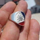 Philippines Flag Ring, Sterling Silver Ring, Pinky Ring, Flag of the Philippines, Sport Event Outfit, Fan Apparel, Men's Silver Ring