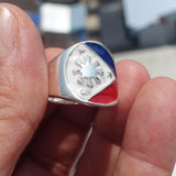 Philippines Flag Ring, Sterling Silver Ring, Pinky Ring, Flag of the Philippines, Sport Event Outfit, Fan Apparel, Men's Silver Ring