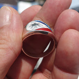 Philippines Flag Ring, Sterling Silver Ring, Pinky Ring, Flag of the Philippines, Sport Event Outfit, Fan Apparel, Men's Silver Ring