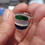 Sierra Leone Flag Ring, Sterling Silver Ring, Pinky Ring, Flag of Sierra Leone, Sport Event Outfit, Fan Apparel, Mens Silver Ring, Gift for Fans, Sierra Leone Flag