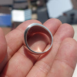 Slovakian Flag Ring, Sterling Silver Ring, Pinky Ring, Flag of Slovakia, Sport Event Outfit, Fan Apparel, Mens Silver Ring, Gift for Fans, Slovakia Flag