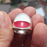 Polish Flag Ring, Sterling Silver Ring, Pinky Ring, Flag of Poland, Sport Event Outfit, Fan Apparel, Mens Silver Ring, Gift for Fans, Poland Flag