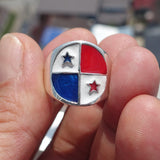 Excellent crafted Men's National Flag Ring Panama - Sterling Silver