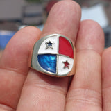 Panama Flag Ring, Men's Ring, Pinky Ring, Costume Flag Ring, Flag of Panama, Sport Event Outfit, Panama fan Apparel
