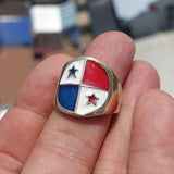 Panama Flag Ring, Men's Ring, Pinky Ring, Costume Flag Ring, Flag of Panama, Sport Event Outfit, Panama fan Apparel