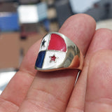 Panama Flag Ring, Men's Ring, Pinky Ring, Costume Flag Ring, Flag of Panama, Sport Event Outfit, Panama fan Apparel