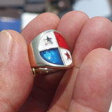 Panama Flag Ring, Men's Ring, Pinky Ring, Costume Flag Ring, Flag of Panama, Sport Event Outfit, Panama fan Apparel