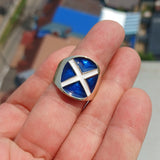 Scottish Flag Ring, Men's Ring, Pinky Ring, Costume Flag Ring, Flag of Scotland, Sport Event Outfit, Scotland fan Apparel