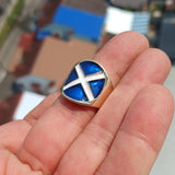 Scottish Flag Ring, Men's Ring, Pinky Ring, Costume Flag Ring, Flag of Scotland, Sport Event Outfit, Scotland fan Apparel