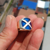 Scottish Flag Ring, Men's Ring, Pinky Ring, Costume Flag Ring, Flag of Scotland, Sport Event Outfit, Scotland fan Apparel