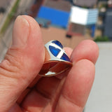 Scottish Flag Ring, Men's Ring, Pinky Ring, Costume Flag Ring, Flag of Scotland, Sport Event Outfit, Scotland fan Apparel