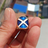 Scottish Flag Ring, Men's Ring, Pinky Ring, Costume Flag Ring, Flag of Scotland, Sport Event Outfit, Scotland fan Apparel