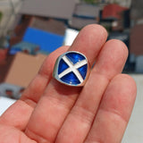 Scottish Flag Ring, Sterling Silver Ring, Pinky Ring, Flag of Scotland, Sport Event Outfit, Fan Apparel, Mens Silver Ring, Gift for Fans, Scotland Flag