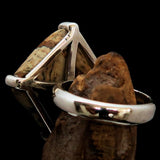 Jasper Ring, Sterling Silver Ring, Picture Jasper Ring, handmade silver ring, unique design, handmade gemstone ring, gift for her - Size 7