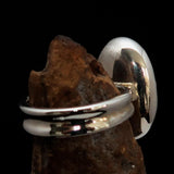 Green Malachite Ring, handmade silver ring, unique silver ring, Sterling Silver Ring, oval Green Malachite, Minimalist Ring, Gift - Size 10