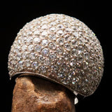 Sphere Ring, Sterling Silver CZ ring, 254 Stones, View Catching Ring, Sterling Silver Ring, Gift for Her, Cubic Zirconia Ring - Size 7