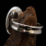 Green Malachite Ring, handmade silver ring, unique silver ring, Sterling Silver Ring, oval Green Malachite, Minimalist Ring, Gift - Size 10