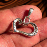 Moonstone Pendant, 925 Sterling Silver Necklace, Heart Pendant, oval shaped Ceylon Moonstone, moonstone Cabochon, gift for her, love symbol