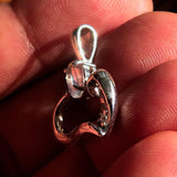 Moonstone Pendant, 925 Sterling Silver Necklace, Heart Pendant, oval shaped Ceylon Moonstone, moonstone Cabochon, gift for her, love symbol