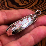 Jasper Amulet, Sterling Silver Pendant, Artwork Pendant with picture Jasper, Oval Pendant, Unique Design, Gift for Her, Jasper Necklace