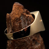 Costa Rica Flag ring, Square shaped Mirror polished Brass ring, Costume Pinky Ring, Flag of Costa Rica, handmade costume ring, brass ring