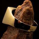 Costa Rica Flag ring, Square shaped Mirror polished Brass ring, Costume Pinky Ring, Flag of Costa Rica, handmade costume ring, brass ring