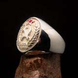 Communist Crest Ring, Sterling Silver Ring, Pinky Ring, Red Star Ring, Hammer and Sickle Crest Ring, USSR Ring, CCCP Ring, Gift for Him