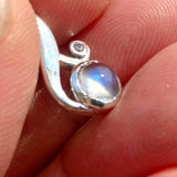 Moonstone Pendant, women's Pendant, Sterling Silver Pendant, Moonstone Necklace, Ceylon Moonstone and 1 CZ, gift for her, Moonstone Charm