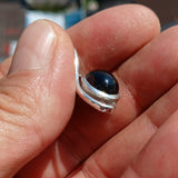 Diopside Pendant, Black Star Pendant, Art Pendant, Sterling Silver Pendant, Black Star Diopside Necklace, Black Star Diopside, 4 rays star