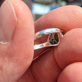 Green Emerald Ring, Natural Emerald Ring, Sterling Silver Ring, Solitaire Ring, oval Green Emerald and 2 CZ, Gift for her, unique, Size 5.5