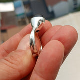 Black Sapphire Ring, Sterling Silver Ring, Sapphire Silver Ring, Black Star Sapphire Ring, Gift for Her, 6 Rays Star Sapphire - size 9