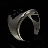 Excellent crafted Men's Outlaw Biker Ring 1% Black - Sterling Silver - BikeRing4u