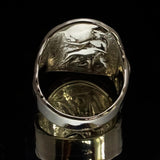 Men's Sterling Silver Alexander the Great Tetradrachm Ring - BikeRing4u
