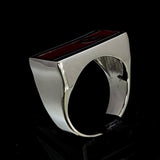 Perfectly crafted Men's Flag Ring North Korea - Sterling Silver - BikeRing4u