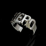 Excellent crafted One Word HERO Ring - Sterling Silver - BikeRing4u