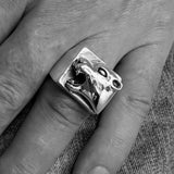 Excellent crafted Men's Panther Ring Antiqued - Brass - BikeRing4u