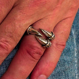 Excellent crafted Men's Medieval Ring Three Claw Dragon Foot Sterling Silver 925 - BikeRing4u