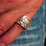 Excellent crafted Yankee Cavalry Horn Ring - Sterling Silver - BikeRing4u