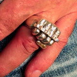 Excellent crafted Sterling Silver Biker Ring Knuckle Duster Fist - BikeRing4u