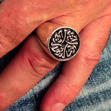 Perfectly crafted Men's Ring Celtic Birgit's Cross Black - Sterling Silver - BikeRing4u