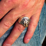 Excellent crafted Men's Sterling Silver Roman Centurion Ring - BikeRing4u