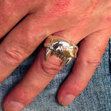 Excellent crafted Men's Zombie Denture Ring - Sterling Silver - BikeRing4u