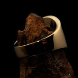 Perfectly crafted Men's Union Jack Flag Ring United Kingdom - solid Brass - BikeRing4u