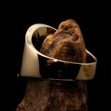 Perfectly crafted Men's Union Jack Flag Ring United Kingdom - solid Brass - BikeRing4u